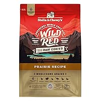 Stella & Chewy's Wild Red Dry Dog Food Raw Coated High Protein Wholesome Grains Prairie Recipe, 21 lb. Bag
