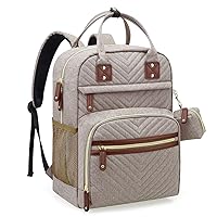 Diaper Bag Backpack,Baby Essentials Travel Tote Bag, Multi function Waterproof Backpacks,Travel Essentials with Stroller Straps & Pacifier Case - Khaki