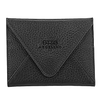 Genuine Leather Credit Card Holder and Travel Wallet Envelope with Magnetic Clasp, Credit Card Holder - Unisex
