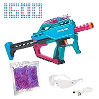 Nerf Pro Gelfire X MrBeast Blaster, 1600 Gelfire Rounds, 300 Round Hopper, Rechargeable Battery, Goggles