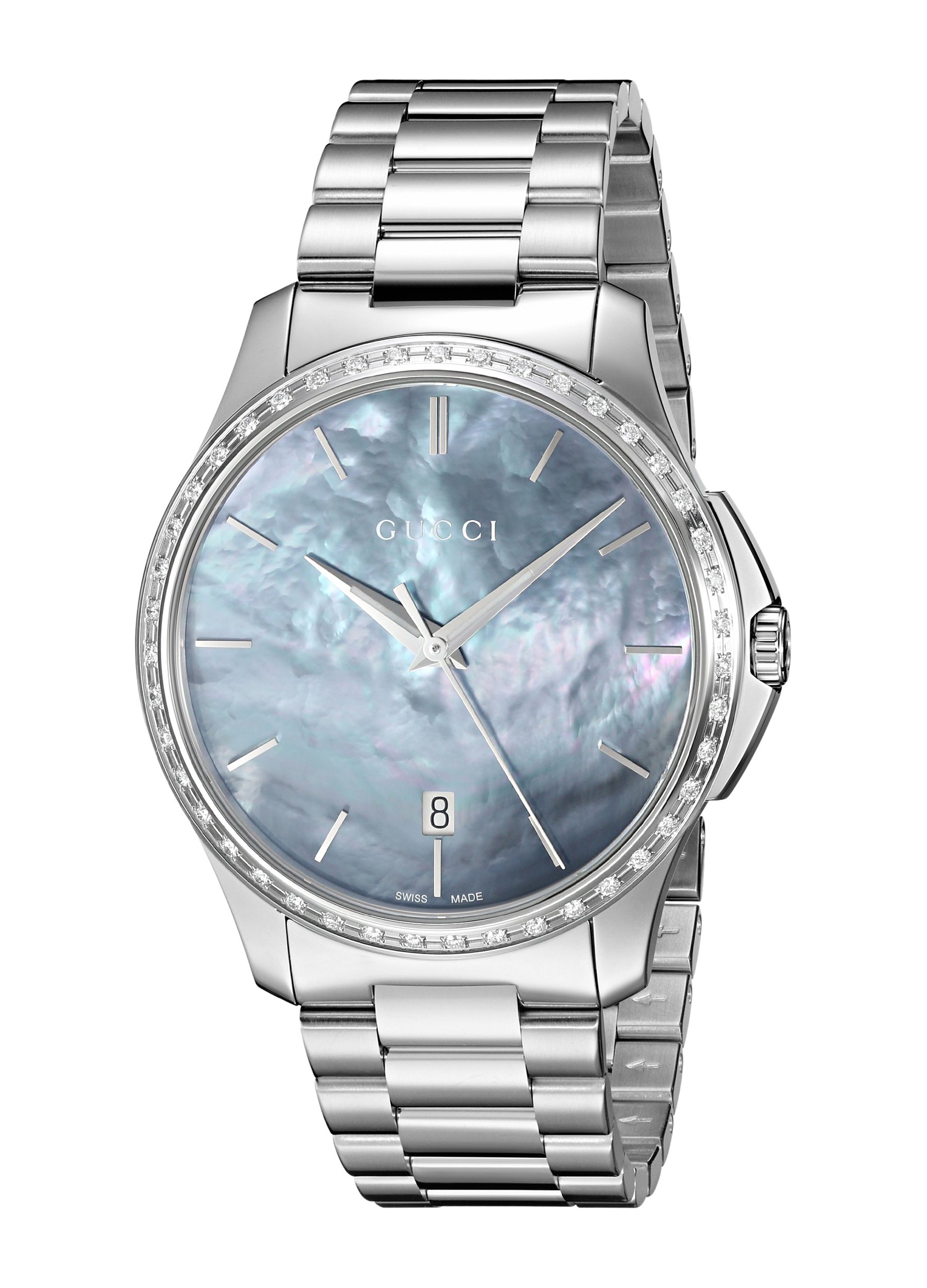 Gucci 'G-Timeless' Quartz Stainless Steel Silver-Toned Watch(Model: YA126458)