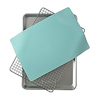 Nordic Ware 3-Piece Cookie Set, 1 Pack, with Aqua Baking Mat