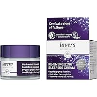 lavera Re-Energizing Sleeping Cream - Natural Cosmetics - vegan - Organic Grape & Natural Vitamin E - certified - 50ml