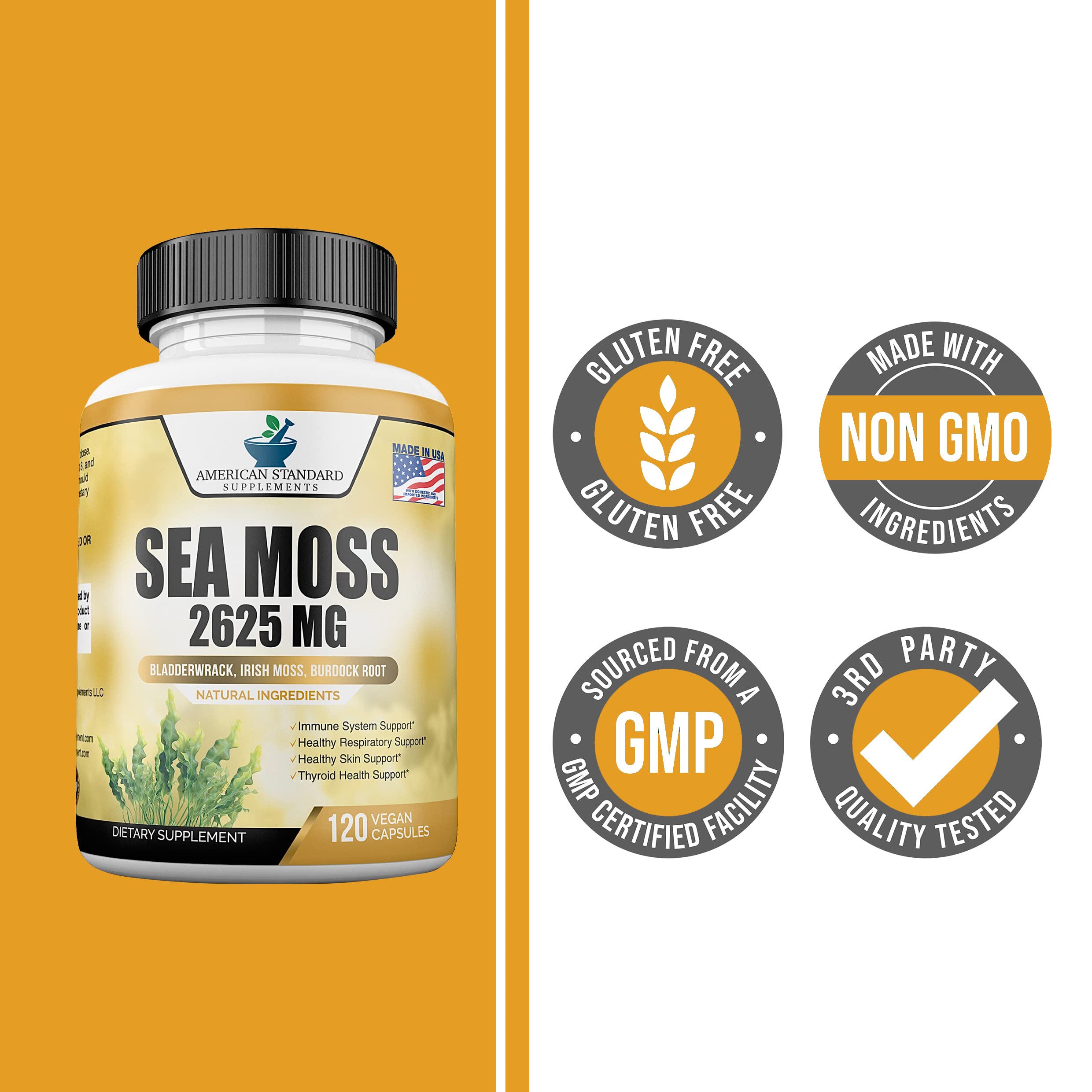 Mua Organic Sea Moss 2625mg Seamoss Hand Harvested Irish Moss Bladderwrack And Burdock Root