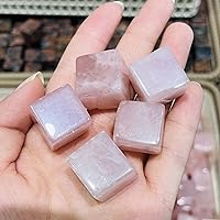 Room Decoration Home Decoration Natural Rose Crystal Quartz Cube Garden Fish Tank Home Decoration Stones (Size : 2 Piece)