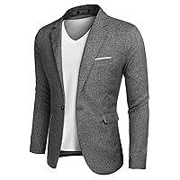 COOFANDY Men's Blazer Casual Sport Coats Slim Fit One Button Suit Jacket Lightweight Sports Jacket