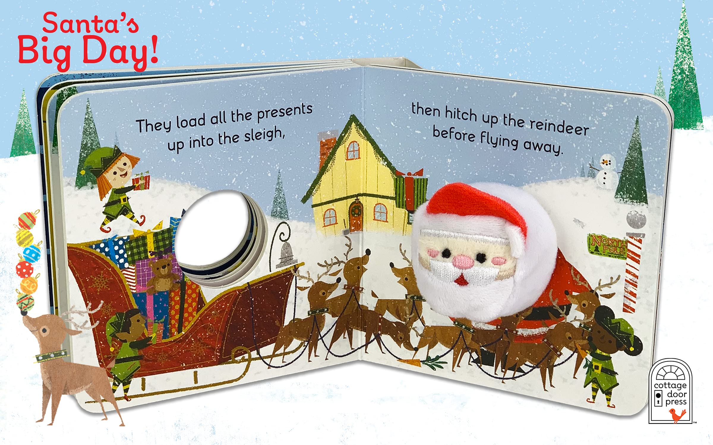 Santa's Big Day Finger Puppet Christmas Board Book Ages 0-4 (Finger Puppet Board Book)