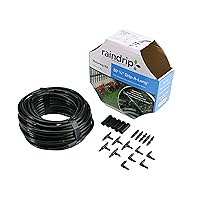 R280DT Drip-A-Long™ 1/4 in. Dripline Kit includes 50 feet of 1/4-Inch Dripline preassembled with 1/2 GPH drippers, 5 Barbed Tees, 5 Barbed Elbows, 5 Barbed Couplings, 5 End Plugs