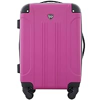 Travelers Club Chicago Hardside Expandable Spinner Luggages, Fuchsia, 20