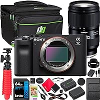 Sony a7C Mirrorless Full Frame Camera Body Black ILCE-7C/B Bundle with Tamron 28-75mm F2.8 Di III VXD G2 Lens A063 + Deco Gear Bag + Extra Battery & Dual Charger + 64GB Card+ Tripod & Kit Accessories