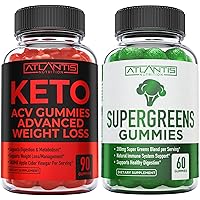 Keto ACV Gummies Advanced Weight Loss 90 Gummies + Supergreens 60 Gummies