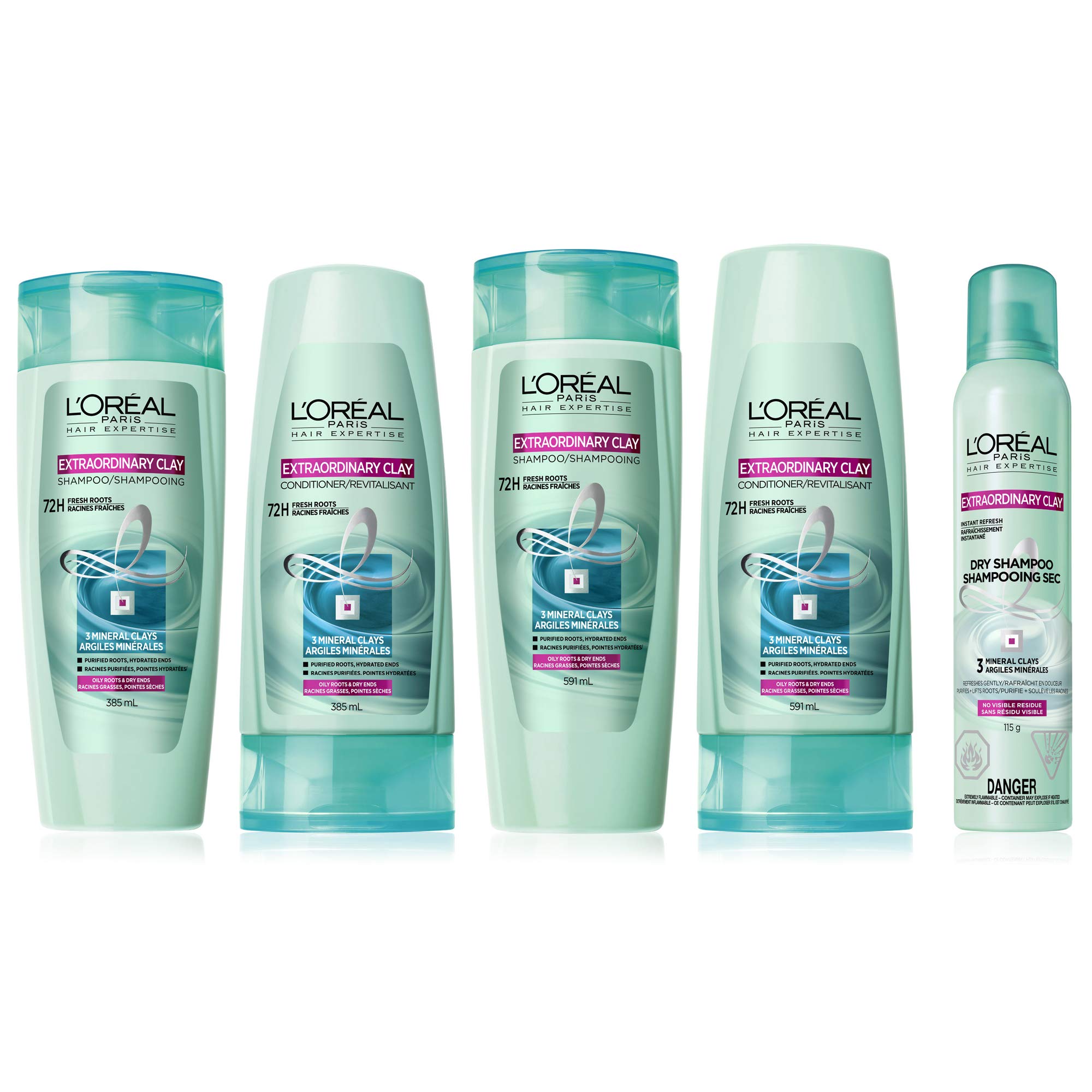 L'Oréal Paris Elvive Extraordinary Clay Dry Shampoo, 4 oz. (Packaging May Vary)