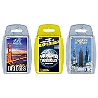 Top Trumps Iconic Landmarks Card Game Bundle; Entertaining Educational Game Featuring Bridges, Wonders of The World, and Skyscrapers|Fun Family Game for Ages 6 & up