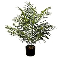 3FT Artificial Areca Palm Tree Potted, Faux Palm Plant, Fake Floor Plant for Home Decor Office House Living Room Bedroom Balcony Artificial Palm Trees for Outdoors Indoor, 1 Pack