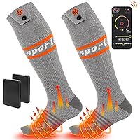Heated Socks for Men Women APP Control Electric Heating Socks 5000mAh Rechargeable Battery Heate Thermal Socks for Winter Camping Fishing Cycling Skiing Hunting Hiking