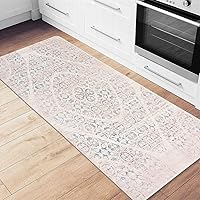 Rugshop Distressed Boho Anti Fatigue Non Slip Stain Resistant Waterproof Standing Mat for Kitchen, Front of Sink, Laundry Room,Standing Desk, Office 18