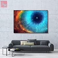 GoGoArt Roll Unstretched Canvas Print Wall Art Home Decor Photo Big poster NASA Hubble Space Telescope Helix Nebula Stars Galaxy Color Consolation A-0288-1.5 (24 X 36 inch)