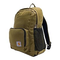 Carhartt 23L Single-Compartment Backpack, Durable Pack with Laptop Sleeve and Duravax Abrasion Resistant Base, Basil, One Size