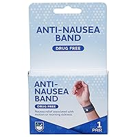 Rite Aid Anti-Nausea Band 1 Pair, Motion Sickness Wristbands, Car Sickness Relief Wristbands for Moring, Sea, Flying, Travel