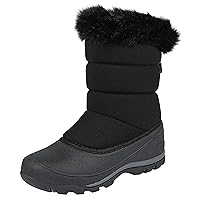 Northside Womens Ava Insulated Cold Weather Fashion Boots - Warm Nylon Upper with Gusseted Back Zipper Boot - Padded Faux Fur Collar and Durable Waterproof TPR Shell