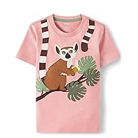 Boys' and Toddler Spring and Summer Embroidered Graphic Short Sleeve T-Shirts