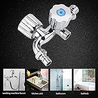 Water Faucet, Sink Water Tap Washing Machine Faucet G1/2 Connection Sink Basin Water Tap with Dual Water Outlet for Bathroom Bathtub Garden for Kitchen Sink (#1)