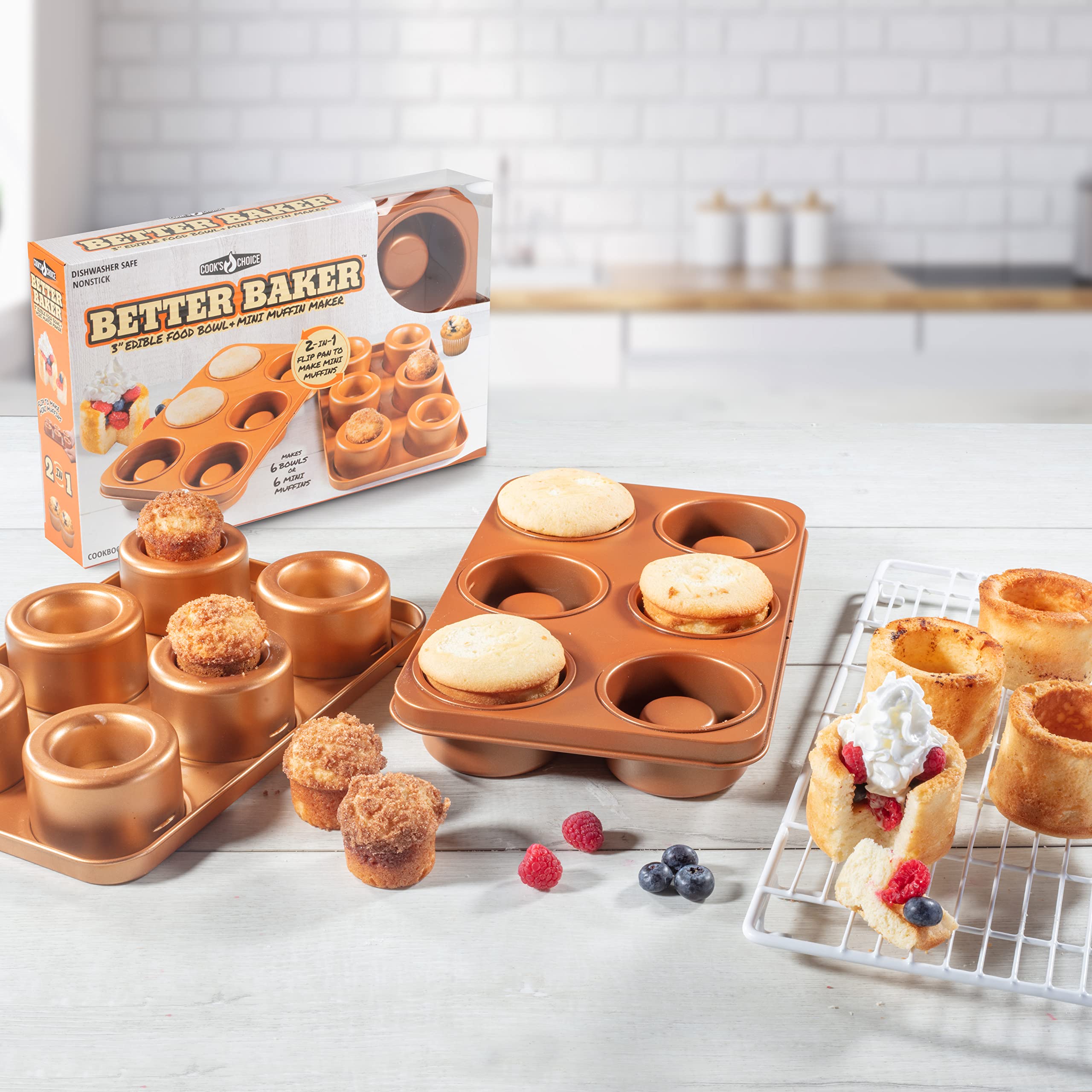 Cook's Choice Better Baker Edible Food Bowl Maker- Bake six 3