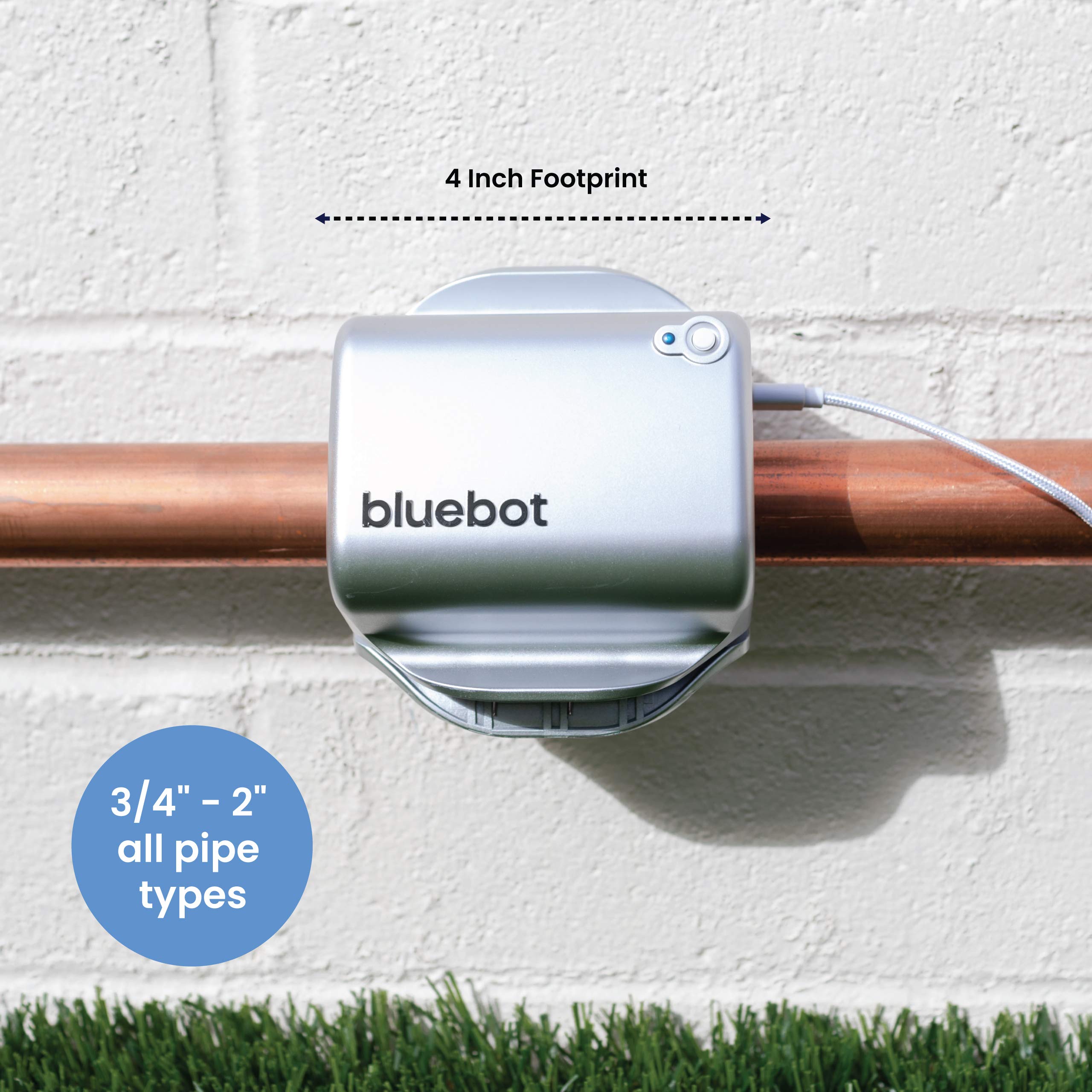 bluebot Universal Smart Home Water Meter & iOS App for Leak Detection, Live Water Usage Tracking and Alerting. Sub Meter from One Account. Install in Minutes, No Plumbing or Subscription Required.