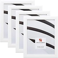 Craig Frames 23247812 8 x 10 Inch Picture Frame, White, Set of 4 (232478120810L-4)