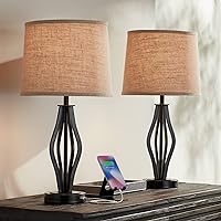 Heather Modern Industrial Table Lamps 25 3/4