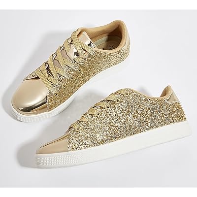  LUCKY STEP Glitter Sneakers Lace up