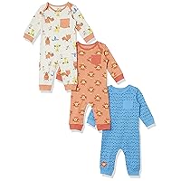 Amazon Essentials Disney | Marvel | Star Wars Unisex Babies' Cotton Coveralls, Pack of 3