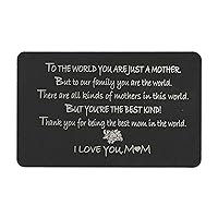 Dreambell Family Love Mother Personalized Text Engraved Metal Mini Wallet Insert Message Note Card