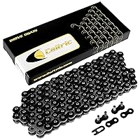 Caltric Black Drive Chain Compatible with Bike/Motorcycle 530 x 120 530-Pitch 120-Links Non O-Ring