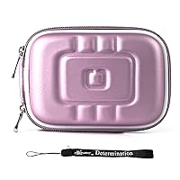 Purple EVA Durable Slim Protective Storage Cover Cube Carrying Case with Internal Mesh Pocket and Carabiner Clip for Casio EXILIM Card Cameras