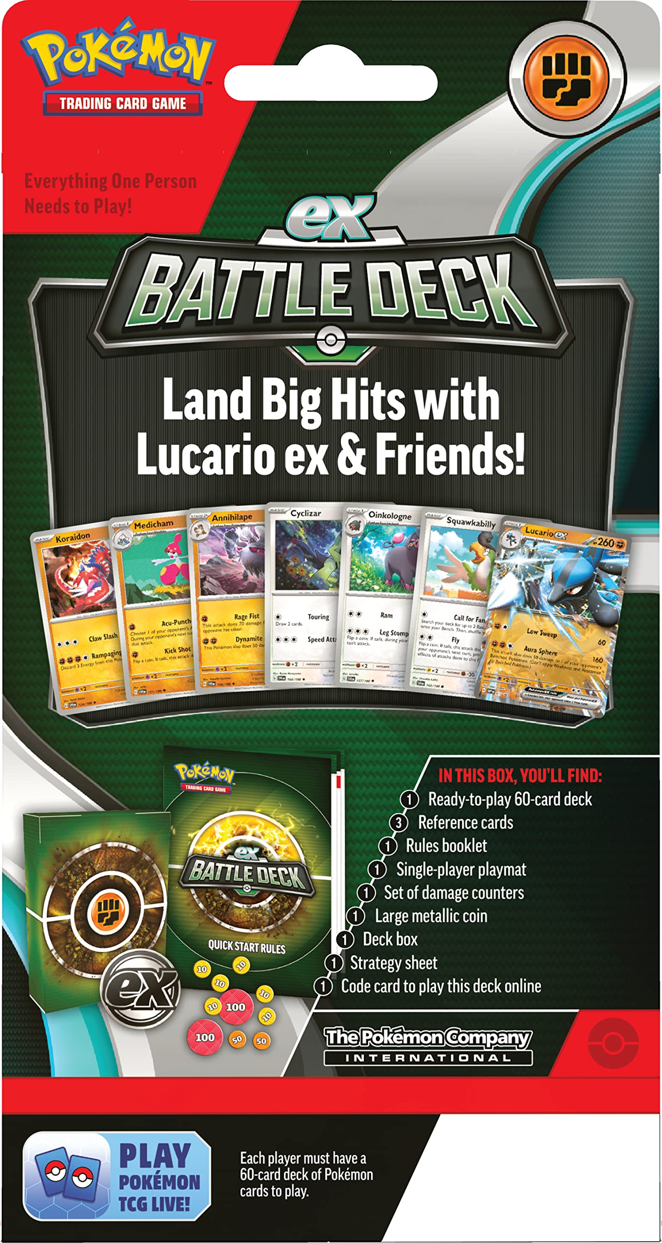 Pokemon TCG: Lucario ex Battle Deck (Ready-to-Play 60-Card Deck)