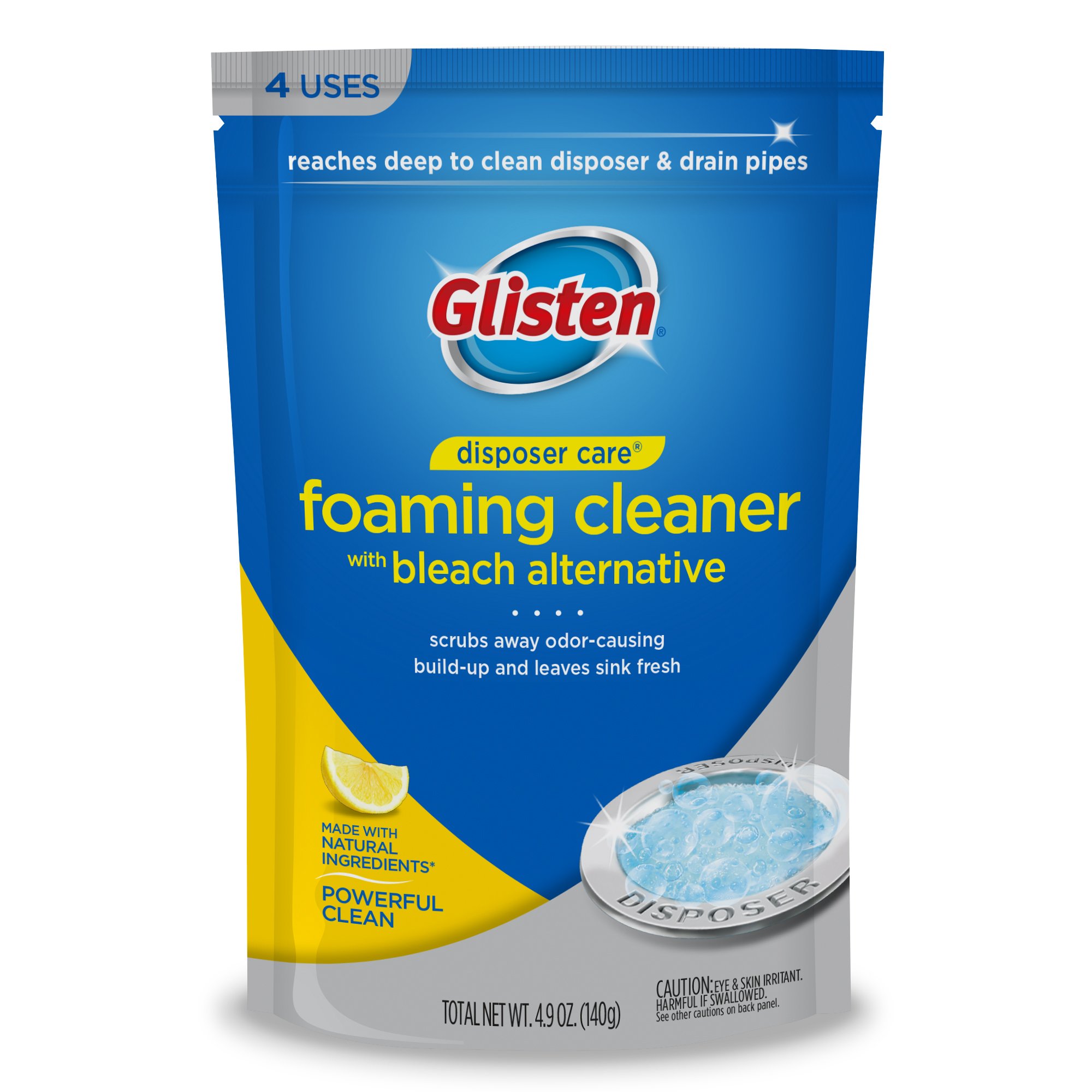 Affresh Dishwasher Cleaner, Helps Remove Limescale and Odor-Causing Residue, 6 Count (Pack of 2) & Glisten GLISTEN-DP06N-PB-2/PACK DP06N-PB Garbage Disposer Foaming Cleaner, Lemon Scent
