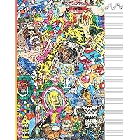 Graffiti Music Notebook: Music Writing Notebook | 12 Staves Per Page | Blank Sheet Music | 8.5
