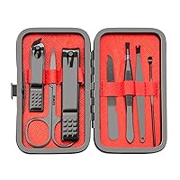 Manicure Set,Nail Clippers Pedicure Kit, Stainless Steel Manicure Kit,Mother's Day Gifts Ideas,Dad Gifts for Fathers Day,Christmas Gifts Under 5 Dollars,Nail Care Tools with Travel Case
