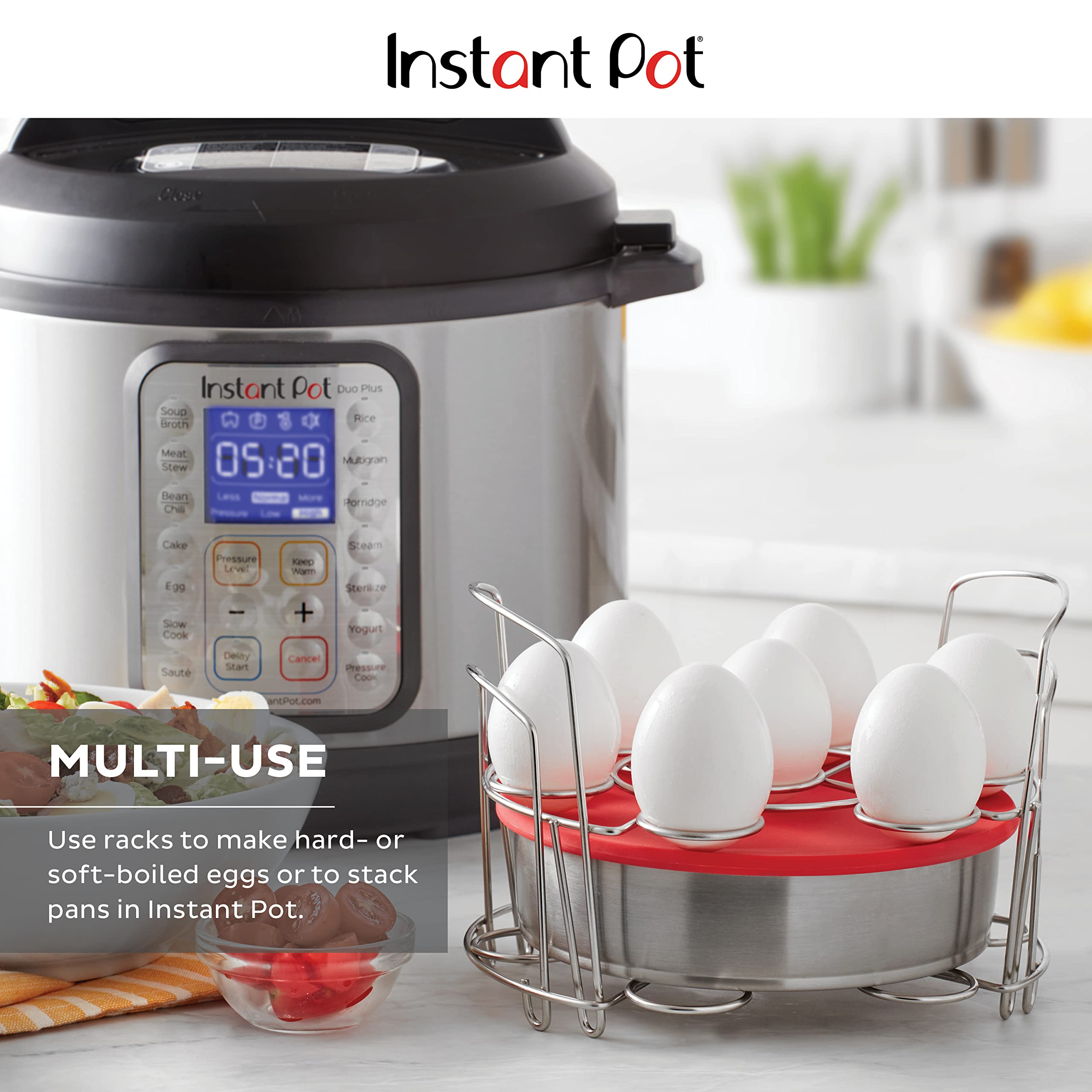 Instant Pot Official Cook/Bake Set, 8-Piece, Compatible with 6-quart and 8-quart cookers, Red