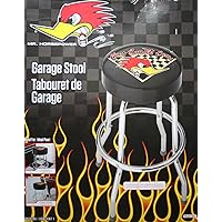 Plasticolor 004785R01 Mr. Horsepower Clay Smith Cams Logo Garage and Game Room Stool