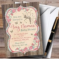 Shabby Chic Woodland Fairy Invitations Baby Shower Invitations