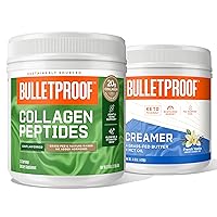 Bulletproof Unflavored Collagen Protein Powder, 18g Protein, 17.6 Oz, Grass Fed Collagen Peptides│Keto Creamer, French Vanilla, 2g Net Carbs, 10g Quality Fats from Powdered MCT Oil
