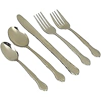 60-Piece 18/0 Stainless Steel Service for 12 Includes 12 Salad Forks Dinner Forks Knives Spoons Teaspoons