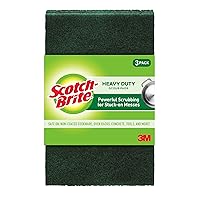 Scotch-Brite Heavy Duty Scour Pads, Great For The Kitchen, Garage and Outdoors, 3 Pads