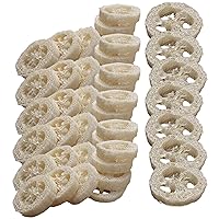Loofah Slices, 50pcs Natural Loofah Slices for Soap Making, Organic Loofah Sponges, Natural Loofah Soap for Body Cleaning Supplies