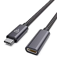 Type C Extension Cable, (10FT/3M) USB 3.1 (5gbps) Male to Female Extender Braided Data Cord for iPhone 15, Galaxy Tab S22/ S21, 2022 MacBook M2/ MacBook Pro, iPad Pro, Surface and More