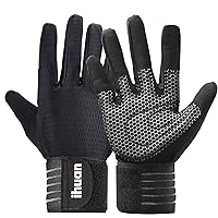 ihuan Workout Gloves for Men Full-Finger: Weight Lifting Gloves for Men, Gym Lifting Gloves Full Hand Gloves for Weightlifting, Deadlift