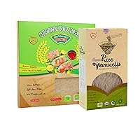 TANISA Organic Combo including Rice Paper Wrapper (7.05 oz) - Rice Vermicelli Noodles (7 oz)