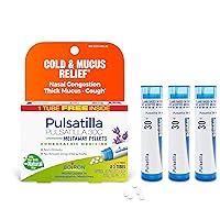 Boiron Pulsatilla 30C Homeopathic Medicine for Relief from Cold, Nasal Congestion, Thick Mucus, and Cough - 3 Count (240 Pellets)